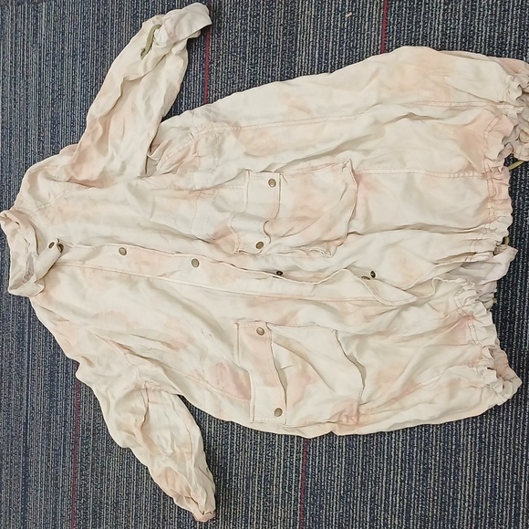 Free People Lightweight Utility Trench Coat Size Med - Picture 3 of 8